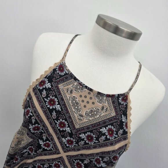 Xhilaration Womens XXL Boho Floral Print Sleeveless Halter Mini Dress 2XL - Picture 6 of 14